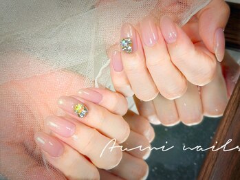 アユミネイル 川崎(Aumi nail)/スキンカラーにパーツ！キラキラ