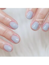 たゆ ネイル(たゆnail)/ワンカラーグレーネイル