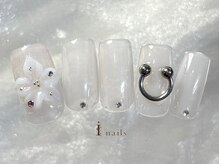 アイネイルズ 町田店(I nails)/３Dフラワー海外ネイル10480円