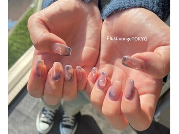 プルースラウンジ トウキョウ(Plus Lounge TOKYO)/うるちゅる氷ニュアンスネイル♪