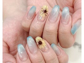 グラデ向日葵ネイル★