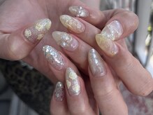 ネイルサロン アトリエ エフ(atelier efu)/silver×lemonyellow