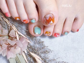 ネイリュー(naiLiu)/ニュアンスフットネイル