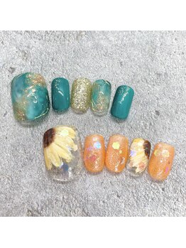 タネモト(Tanemoto)/8月フットネイル¥9900