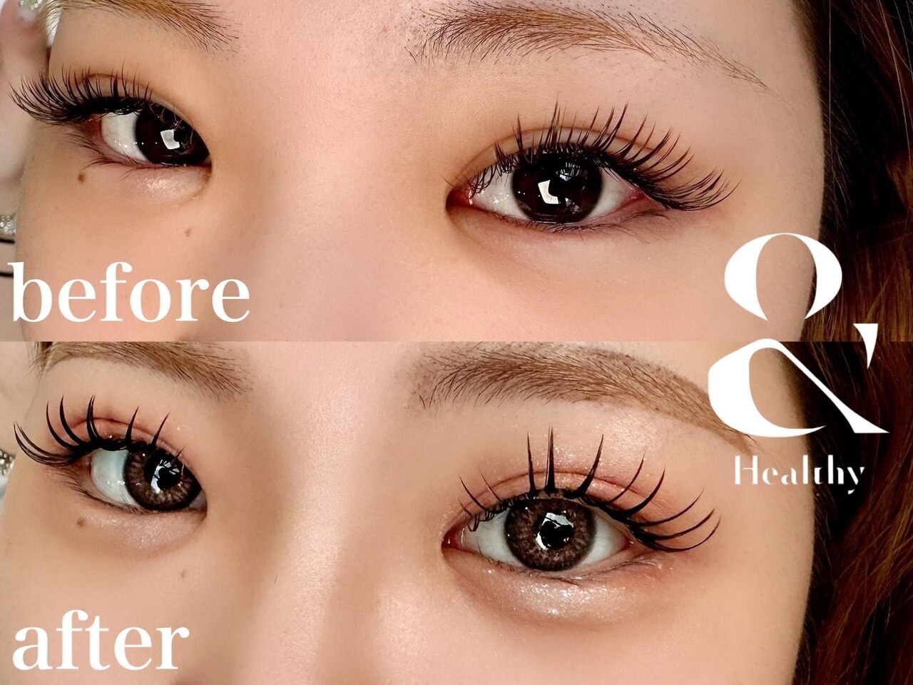 【最新技法アンドヘルシー】<オフ込>フラット100本+まつげパーマ　¥8480