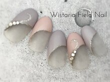 ウィスタリアフィールドネイル MONAD店(WISTARIA FIELD)/斜めフレンチネイル