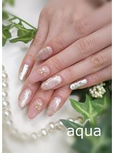 アイラッシュアンドネイルサロン アクア(aqua)/華やかで女性らしい爪先