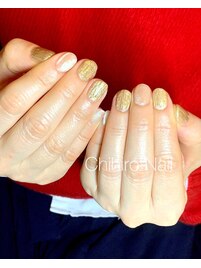 オーナメントゴールドネイル
