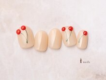 アイネイルズ 横浜EAST店(I-nails)/シンプルぷっくりさくらんぼ