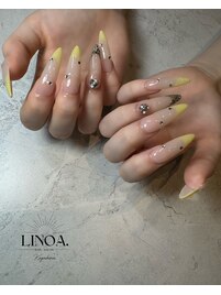 ガラスフレンチ/フレンチネイル