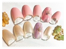 ネイルサロン ブリオン(Nail Salon Bullion)/ニュアンスビッグフラワーネイル