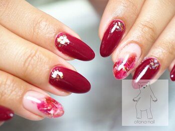 オトナネイル(otona nail)/ボルドーニュアンスネイル 