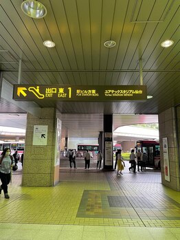 ビューステージ アイブロウサロン 仙台泉中央/泉中央駅東口へ向かいます