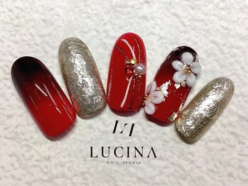 ネイルスタジオ ルキナ(LUCINA)/T243 大人上品お正月ネイル