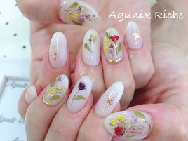 【押し花ネイル】