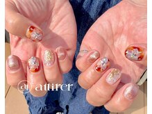 アティレ(attirer)/水彩お花ネイル