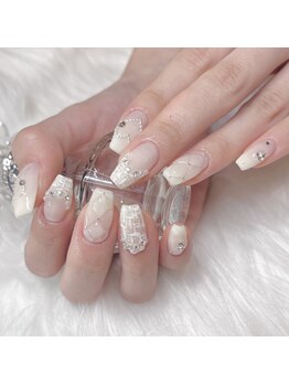 モカ 心斎橋(moca by Lee)/【Aina】ホワイトネイル