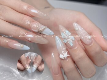 ピーチネイル 大塚(Peach Nail)/チップ長さだしx10本デザイン