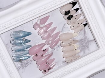 ミュールネイル(mieur nail)の写真/【定額コース7980円】100円~1000円で選べる豊富なパーツをご用意♪カラー変更OK・あなた好みにカスタム◎