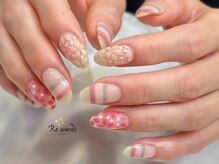 リワーズネイル 千歳船橋店(ReWARDs nail)/手描き桜ネイル