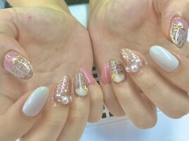 立和名/秋冬定番!ツイードネイル