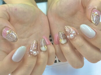 ディーネイル 京橋(D-nail)/立和名/秋冬定番!ツイードネイル