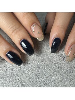 フラワーズネイル(flowers nail)/ビジューネイル/シンプル