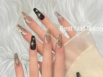Best Nail 銀座店【ワンホンネイル・スカルプ・パラジェル・上品ジェルネイル】/マグネットデザイン
