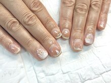 ネイルベースキュウロク(NAILBASE96)/手描きフラワー×マグフレンチ