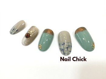 ネイルチックコウベ 銀天街店(Nail Chick kobe)/ニュアンスツイードネイル