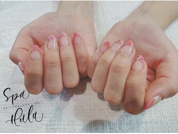 スパフーラ(Spa HULA)/フラワーフレンチネイル