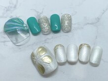 タネモト(Tanemoto)/8月フットネイル¥6600