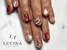 ネイルスタジオ ルキナ(LUCINA)/H-617ぷっくりクリスマスネイル