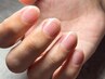 【自爪育成】爪の形にコンプレックス薄い方に*丁寧ケア込クリアジェル¥5500