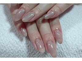 シンプルネイル　クリアベージュ