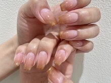 ネイル アヴァンス あべのルシアス店(Nail AVANCE.)/透けブラウンネイル　太田