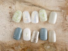 ラクネイル 浦和店(raku nail)/らくがきチェックニュアンス