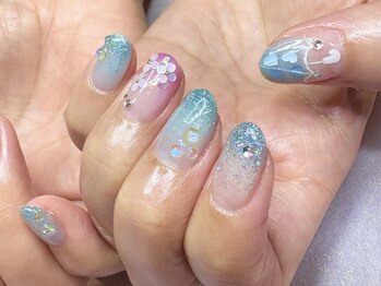 パープルの爪屋/梅雨ネイル♪