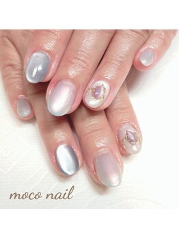 モコネイル(moco nail)/☆ワンカラー2本アート☆