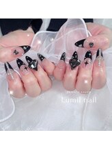 ルミール ネイル(Lumil nail)/黒フレンチネイル
