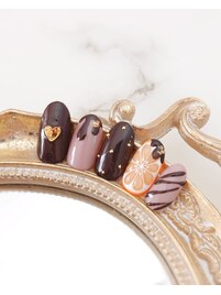 バレンタインネイル