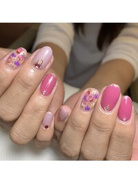 ～ガーリーフラワーネイル～