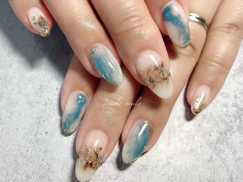 トゥーシェネイルズ 上中野店(Touche’nails)/ブルーニュアンス