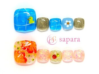 サパラ 八千代台店(Sapara)の写真/約100デザインから選べるフット定額♪フットネイルはしっかりとアート施したい！しかもプチプライス☆