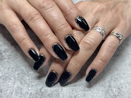 ジェルワンカラーにラメ追加