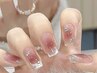 《人気No.1★》ワンホンチークネイル+人気マグネットフレンチネイル　6600円