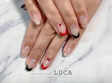 ネイルアトリエルカ(nail atelier LUCA)/W-43 シックなフレンチネイル