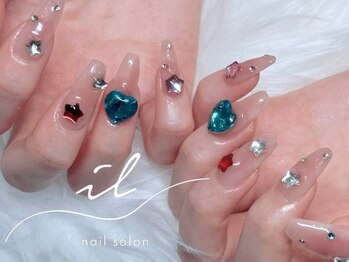 イル 神戸店/ビジュー×ストーンネイル