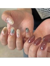 テノテノネイル(tenoteno_nail)/ちぐはぐ片手ワンカラー定額