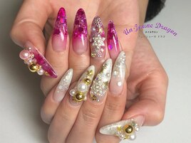 ロング☆雪の結晶ネイル